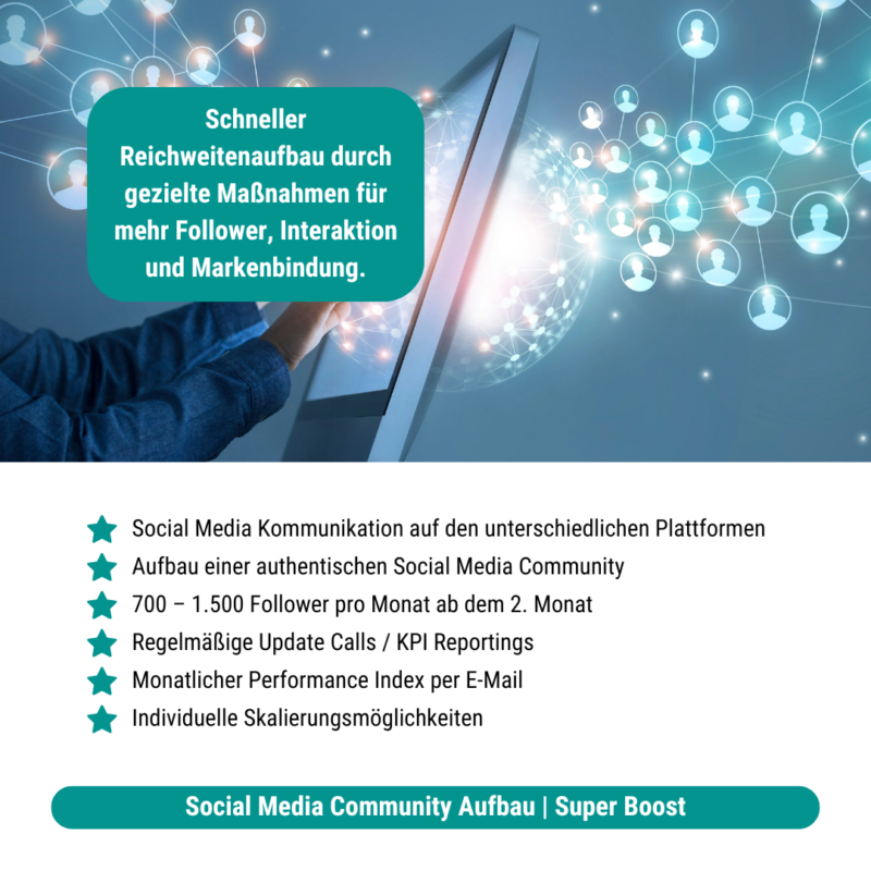Social Media Community Aufbau - Super Boost
