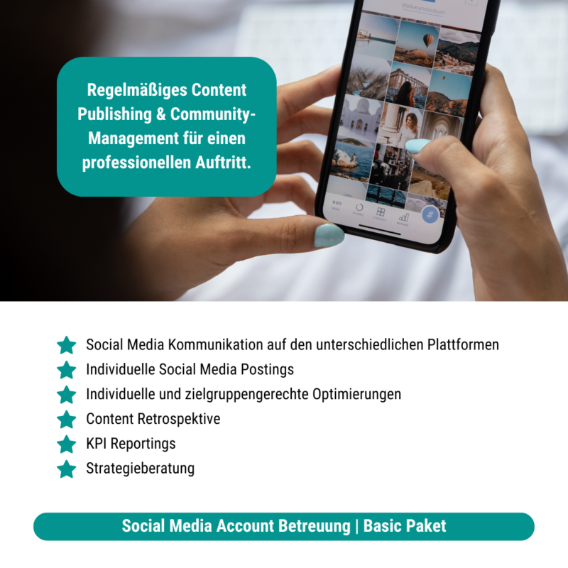 Social Media Account Betreuung - Basic Paket
